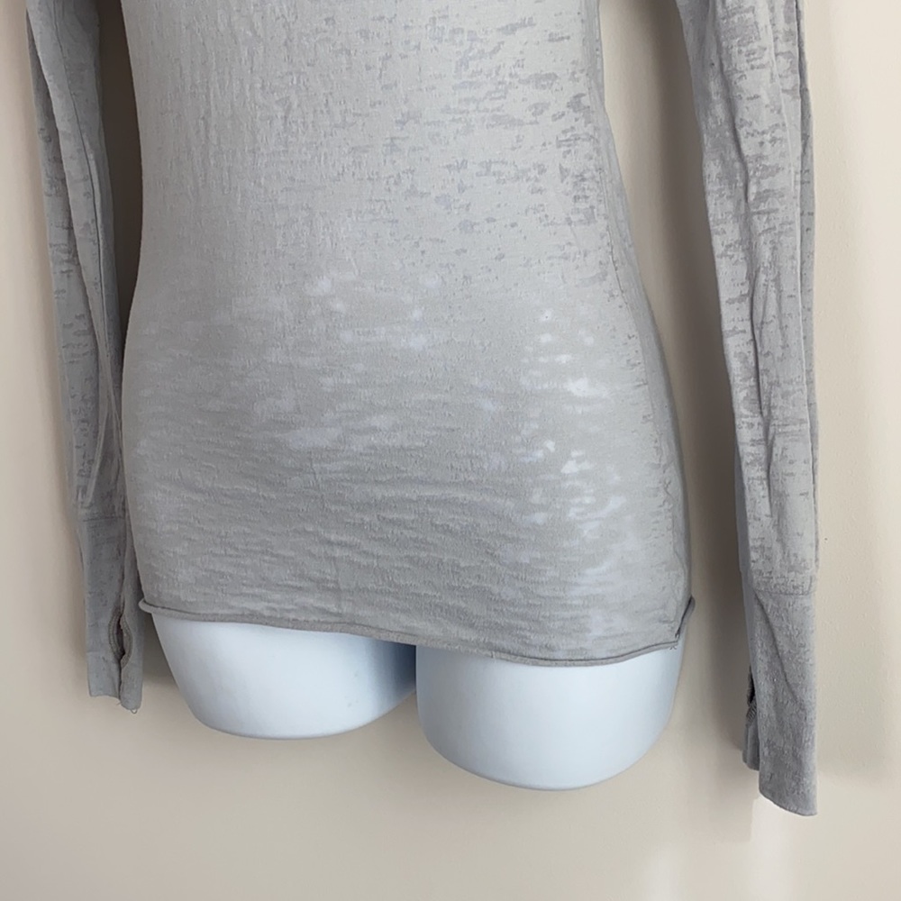 Last DAY Ballerina Burnout Long Sleeve Tee Gray - Picture 5 of 8